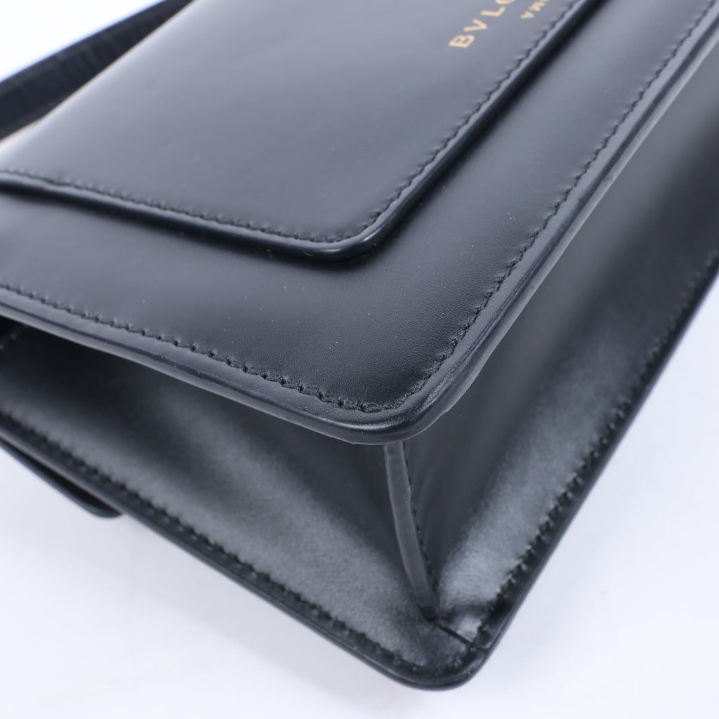 Bvlgari × Alexander Wang Serpenti Leather Handbag in Black