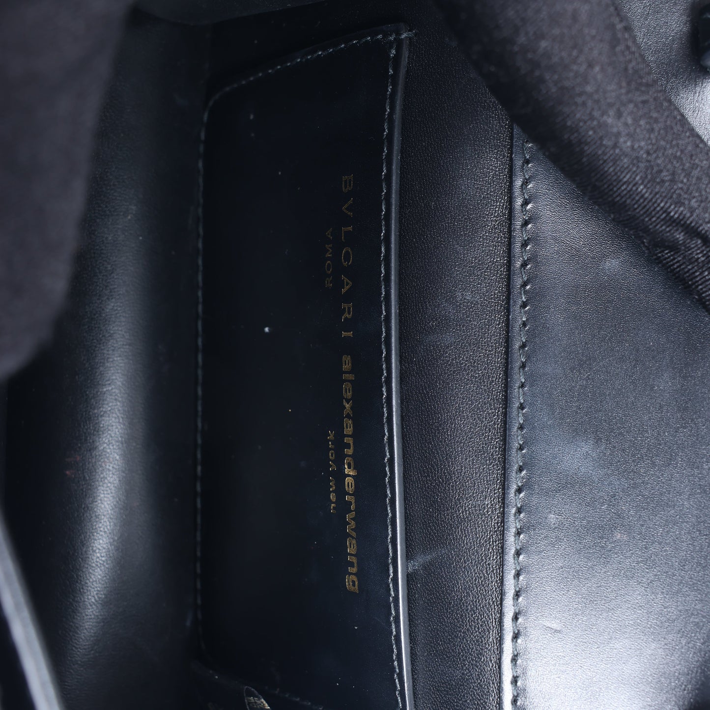 Bvlgari × Alexander Wang Serpenti Leather Handbag in Black