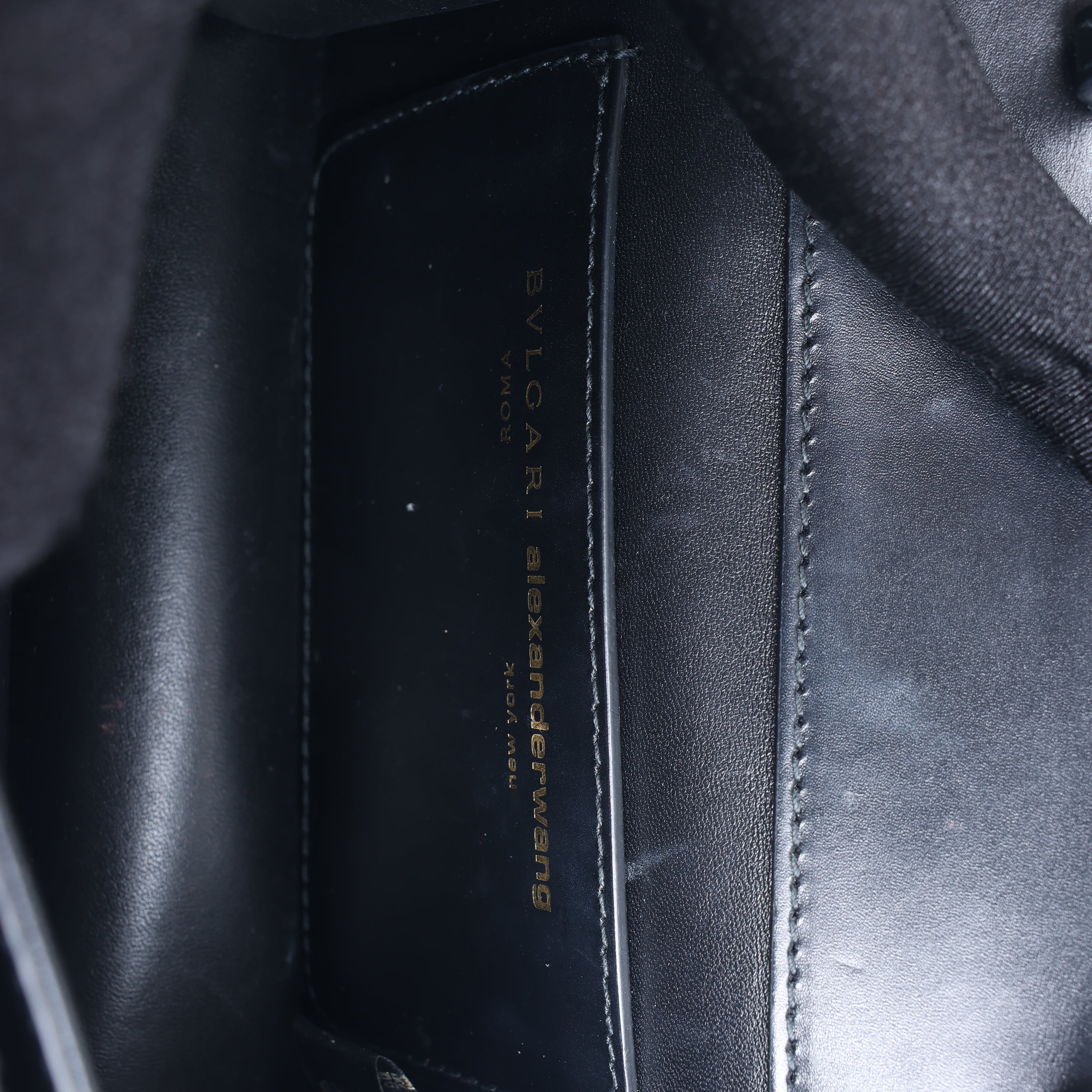 Bvlgari × Alexander Wang Serpenti Leather Handbag in Black