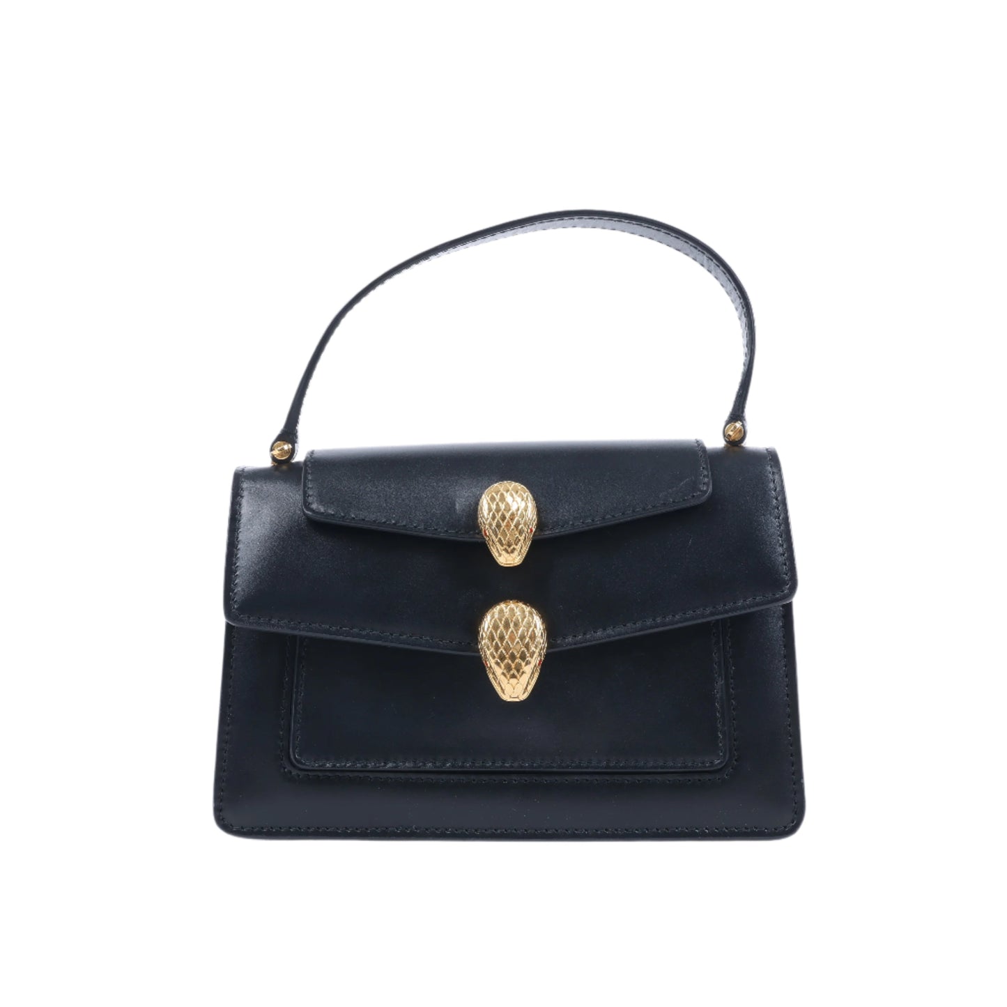 Bvlgari × Alexander Wang Serpenti Leather Handbag in Black