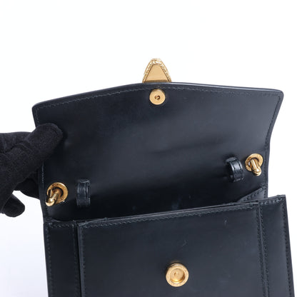 Bvlgari × Alexander Wang Serpenti Leather Handbag in Black