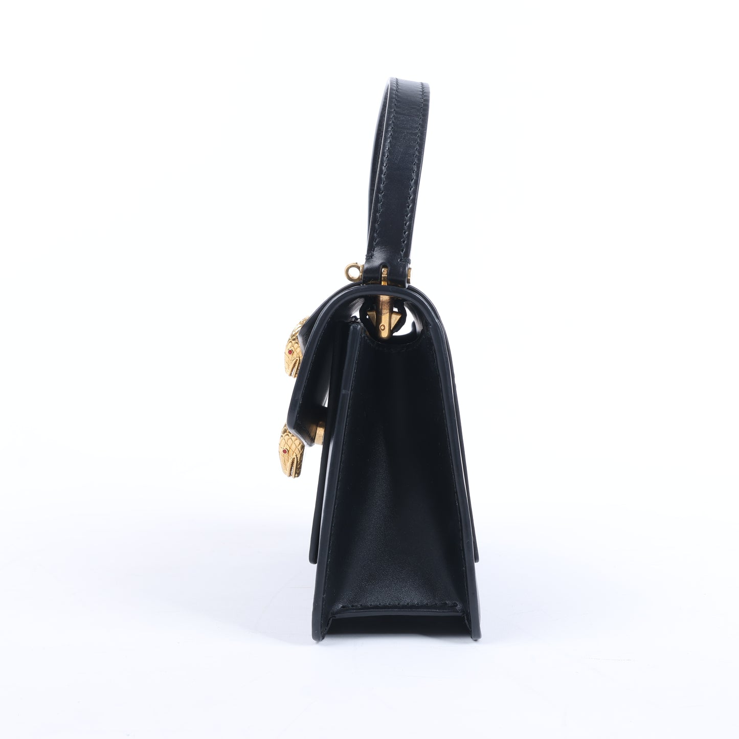 Sac à main en cuir Serpenti Bvlgari × Alexander Wang, noir