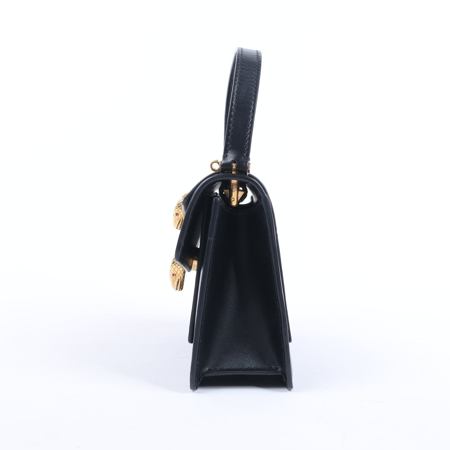 Bvlgari × Alexander Wang Serpenti Leather Handbag in Black