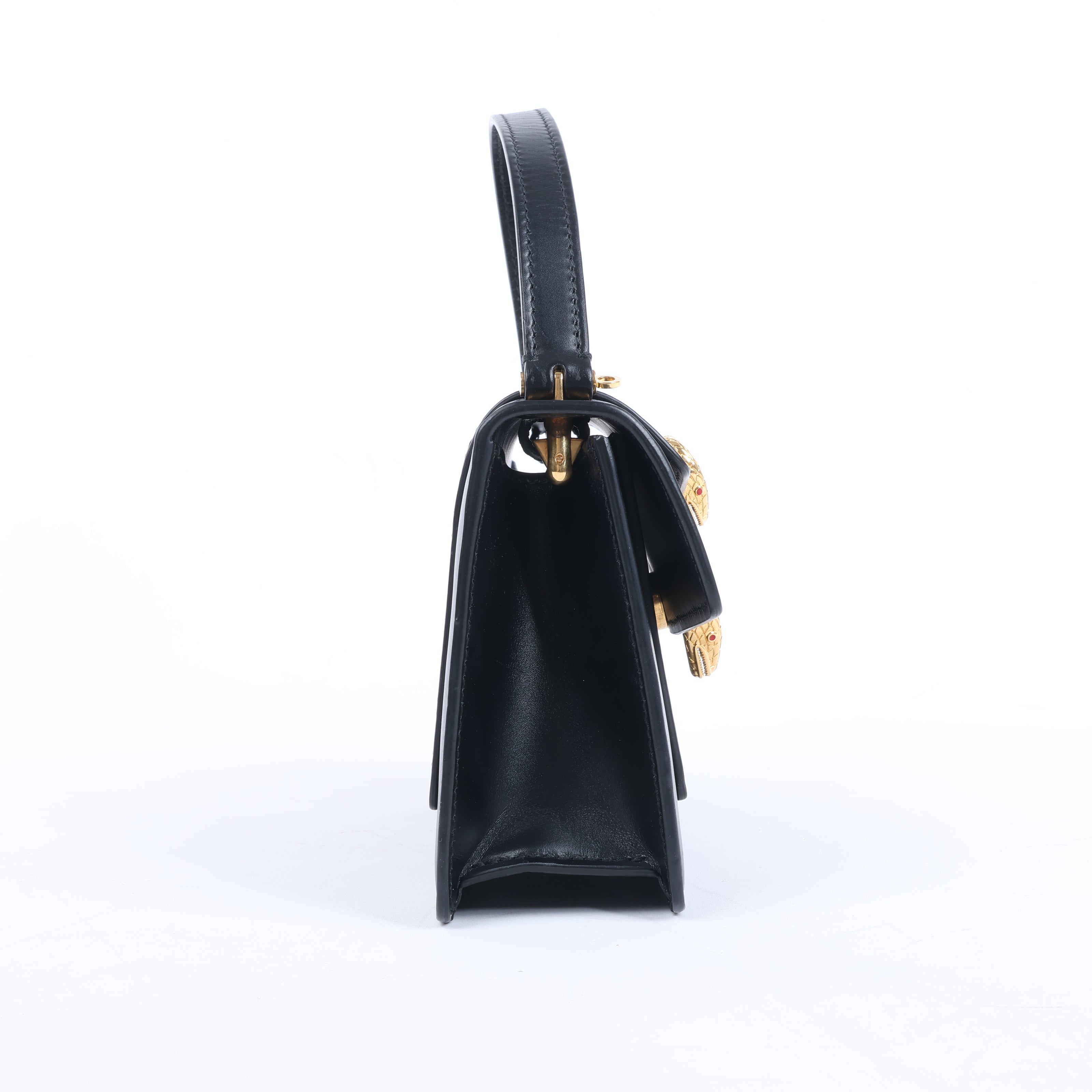 Bvlgari × Alexander Wang Serpenti Leather Handbag in Black