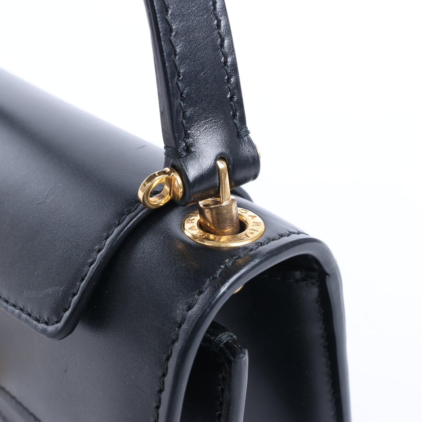 Sac à main en cuir Serpenti Bvlgari × Alexander Wang, noir