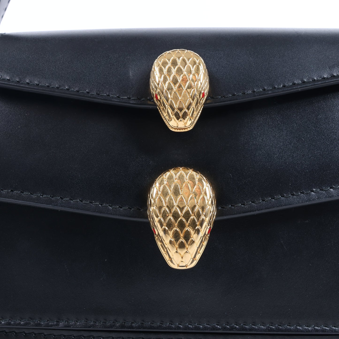 Bvlgari × Alexander Wang Serpenti Leather Handbag in Black