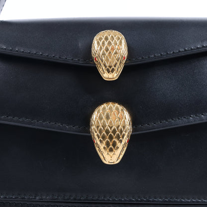 Bvlgari × Alexander Wang Serpenti Leather Handbag in Black