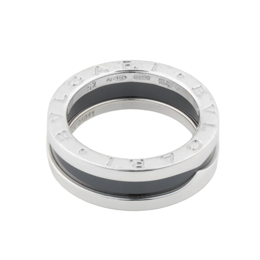 Bvlgari B.Zero 1 "Save the Children" Charity Ring 925 x Ceramic 6.2g Black × Silver, Size 52 EU