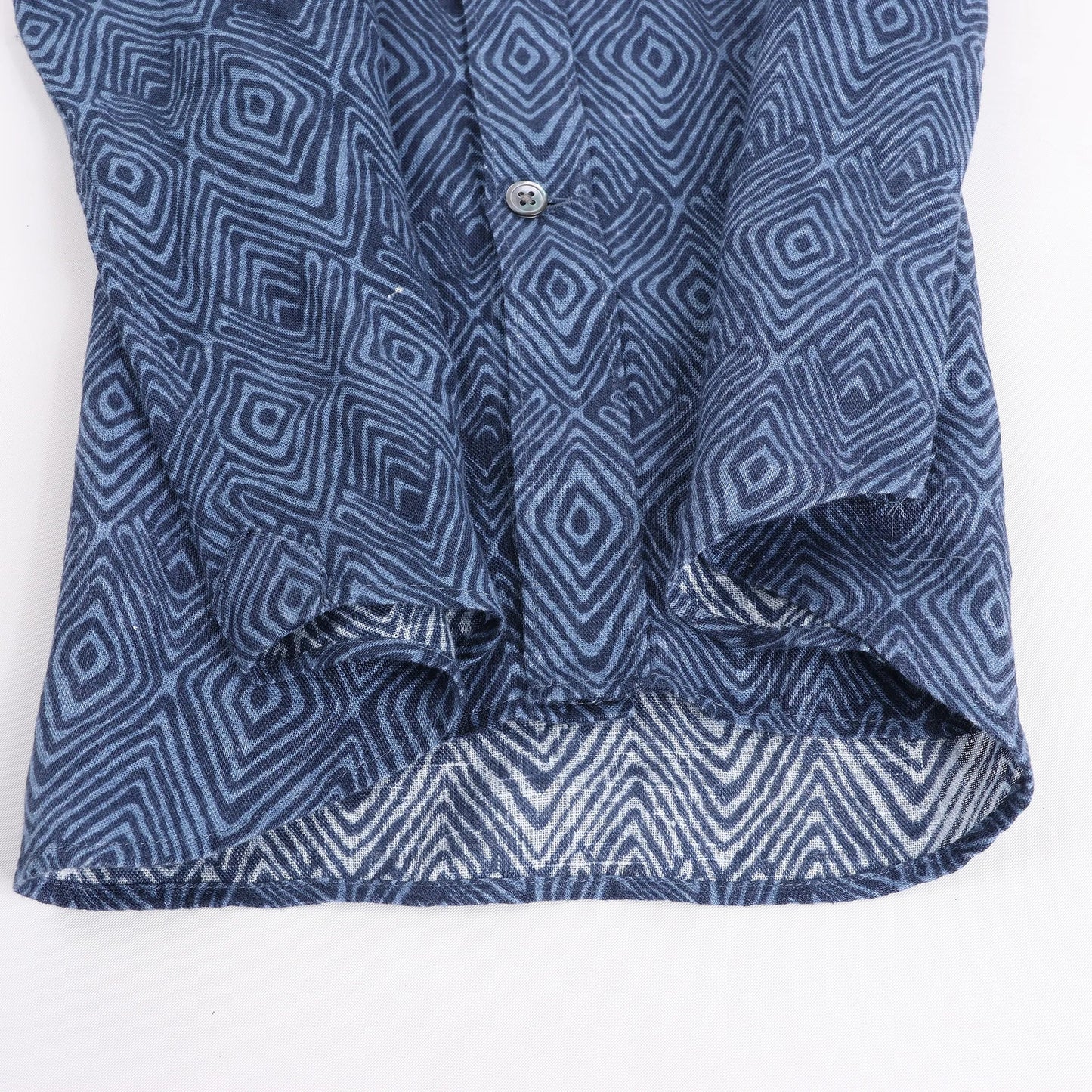CC Collection Corneliani Dark Blue Patterned Shirt, Size 40 IT
