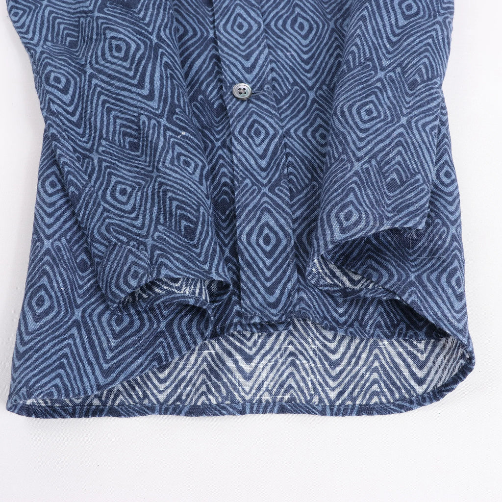 CC Collection Corneliani Dark Blue Patterned Shirt, Size 40 IT