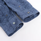CC Collection Corneliani Dark Blue Patterned Shirt, Size 40 IT