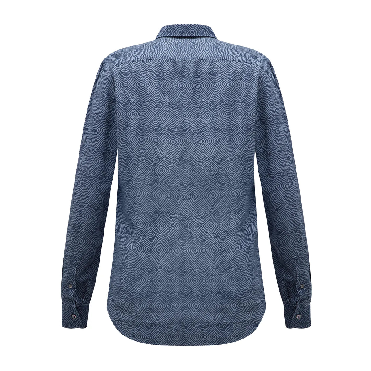 CC Collection Corneliani Dark Blue Patterned Shirt, Size 40 IT