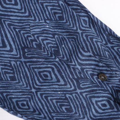 CC Collection Corneliani Dark Blue Patterned Shirt, Size 40 IT