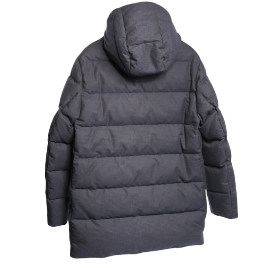 CC Collection Corneliani Down Quilted Puffer Coat in Black, Size 50 IT