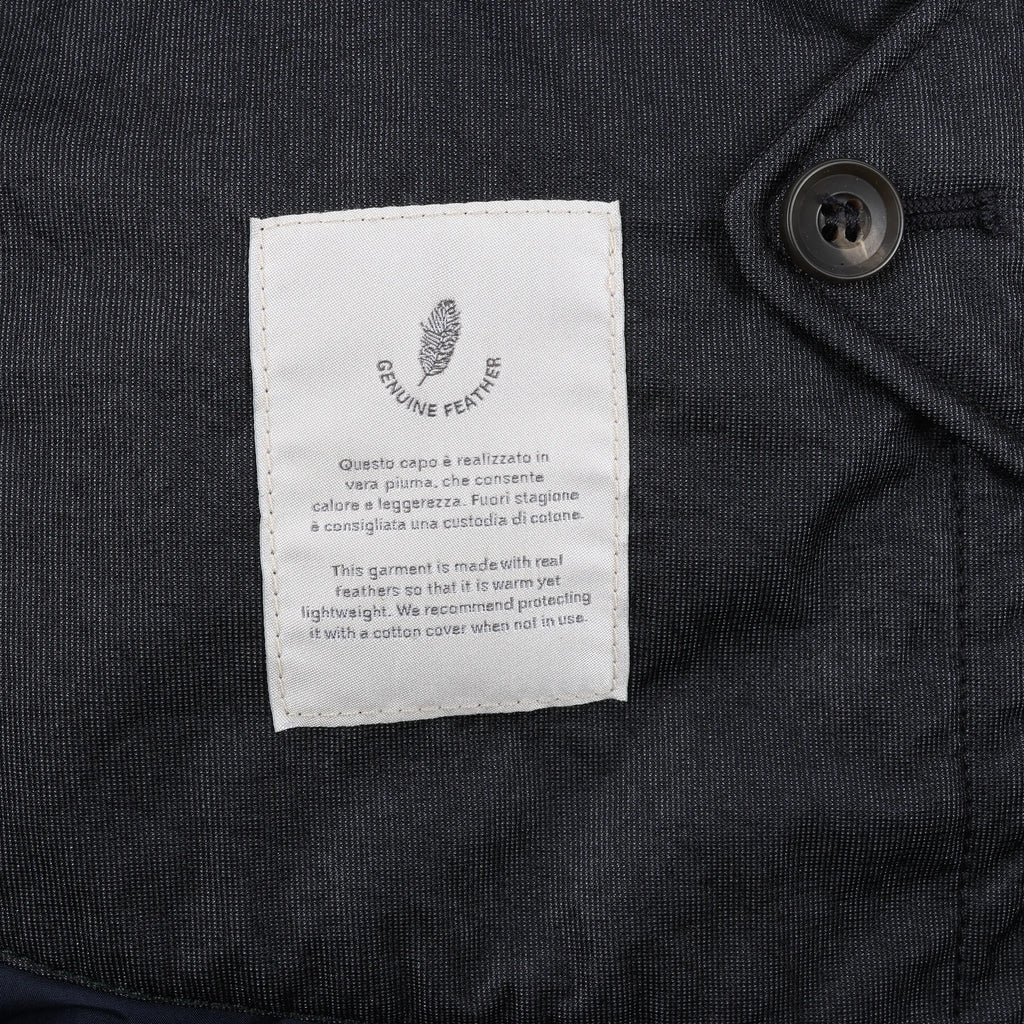 CC Collection Corneliani Down Quilted Puffer Coat in Black, Size 50 IT