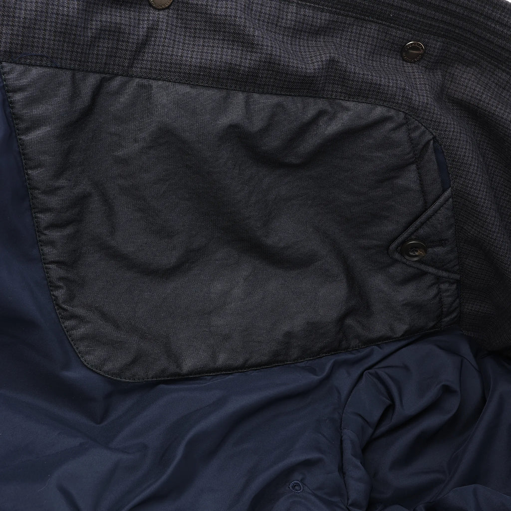 CC Collection Corneliani Down Quilted Puffer Coat in Black, Size 50 IT