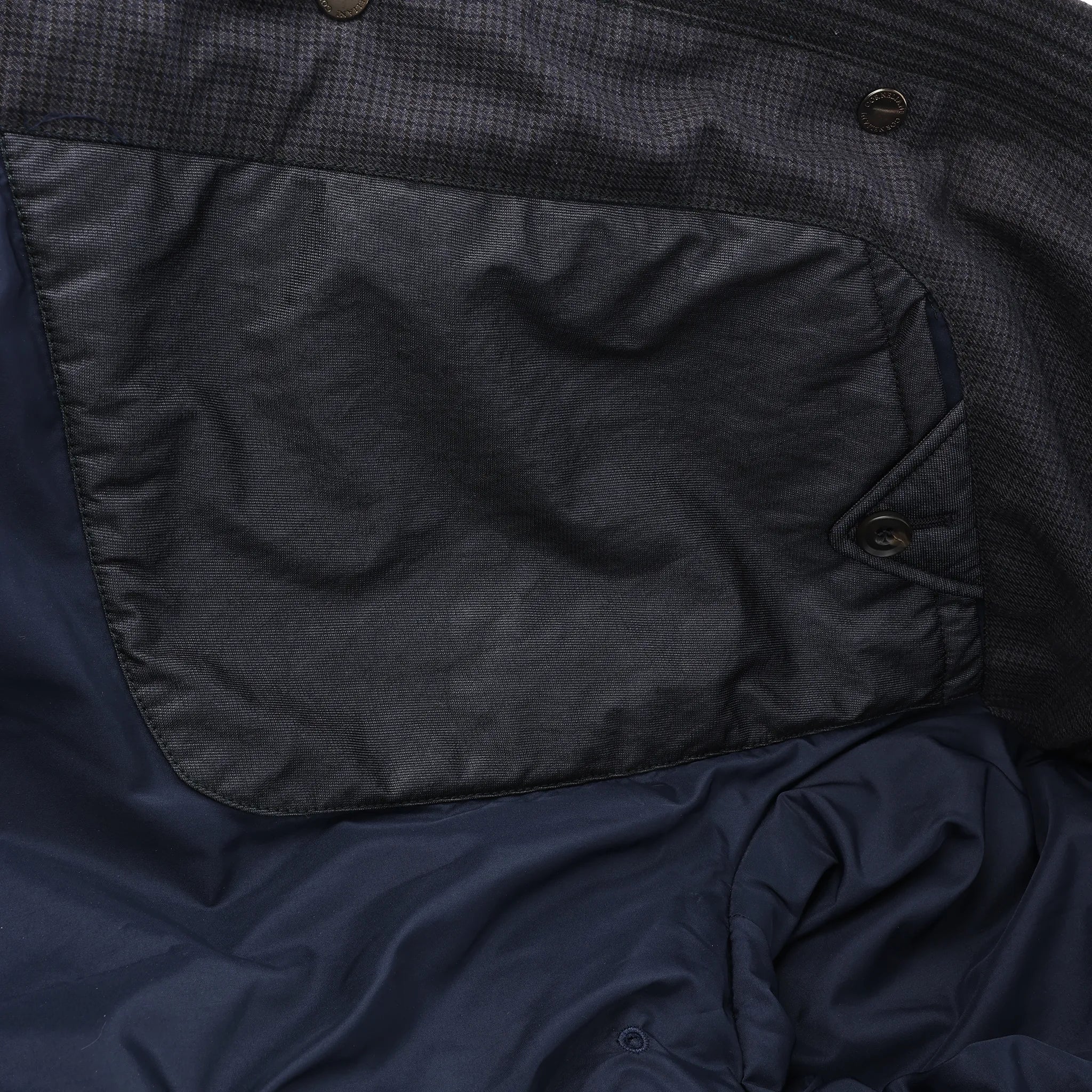 CC Collection Corneliani Down Quilted Puffer Coat in Black, Size 50 IT