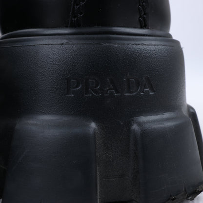 Prada Monolith Nylon & Leather Leather Loafers in Black 2EE342, Size 42 EU