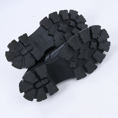 Prada Monolith Nylon & Leather Leather Loafers in Black 2EE342, Size 42 EU