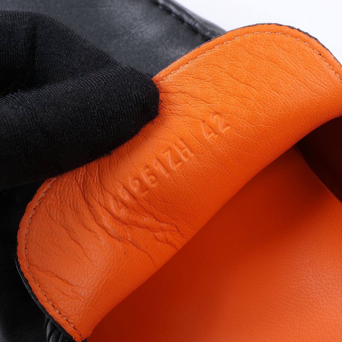 HERMES Irving Leather Driving Moccasins in Black Collier de Chien for Men, Size 42 EU