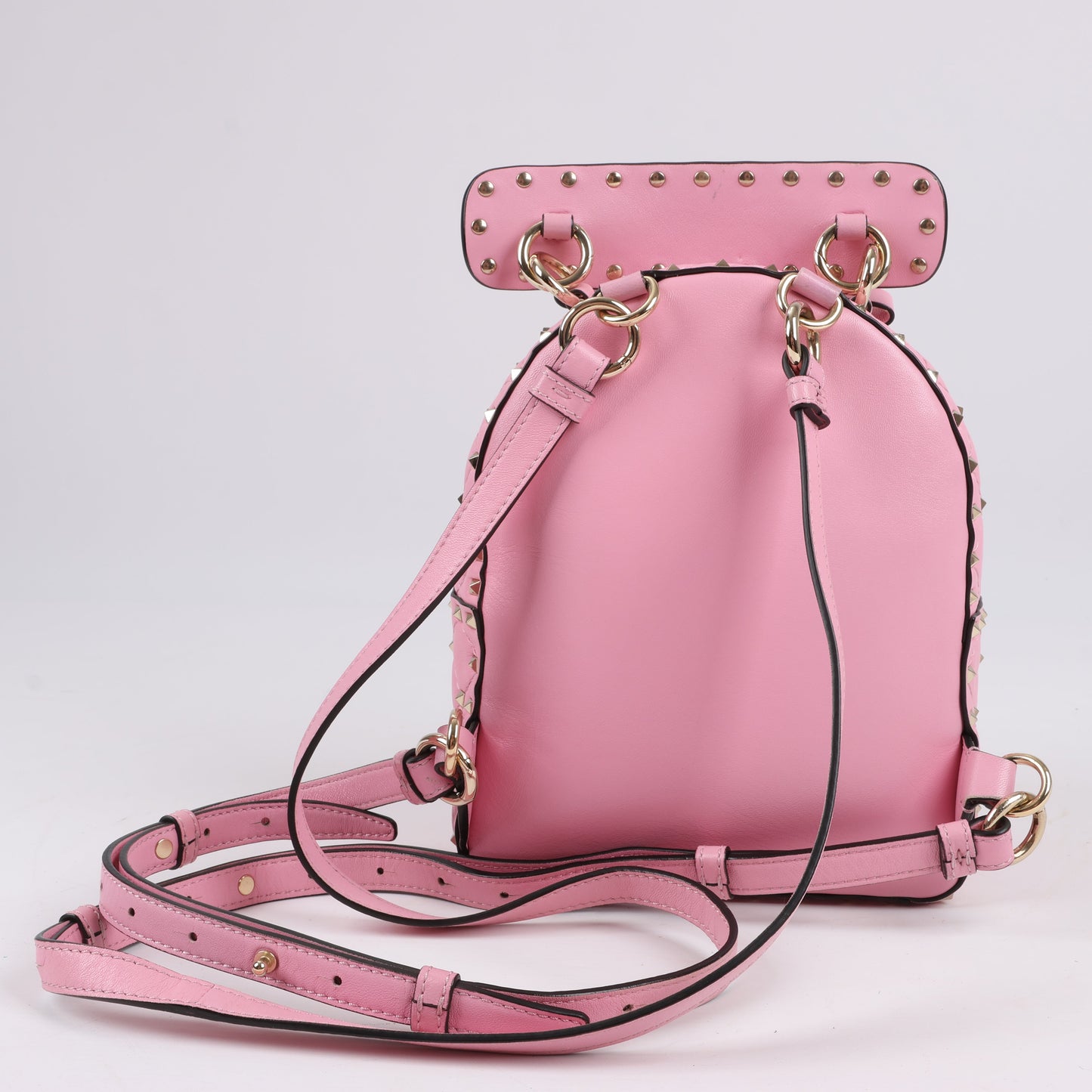 Valentino Garavani Rockstud Spike Leather 2Way Backpack in Pink