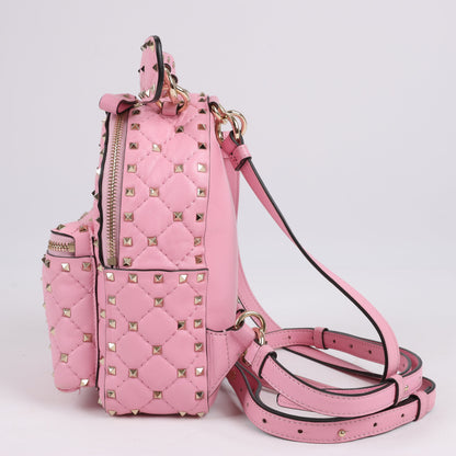 Valentino Garavani Rockstud Spike Leather 2Way Backpack in Pink