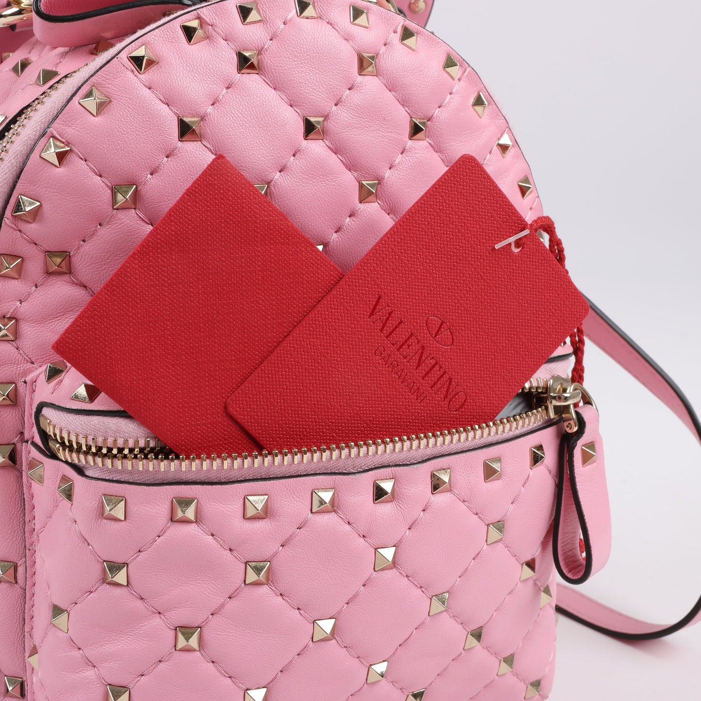 Valentino Garavani Rockstud Spike Leather 2Way Backpack in Pink