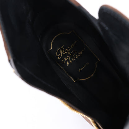 Roger Vivier Wildlederstiefel in Braun, Größe 39 EU