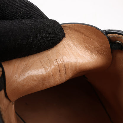 Bottega Veneta The Bounce Kurze Lederstiefel in Schwarz x Senfgelb, Größe 39 EU