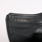 CHANEL Coco Mark Matelasse Leather & Patent Short Boots in Black G33028, Size 38 EU