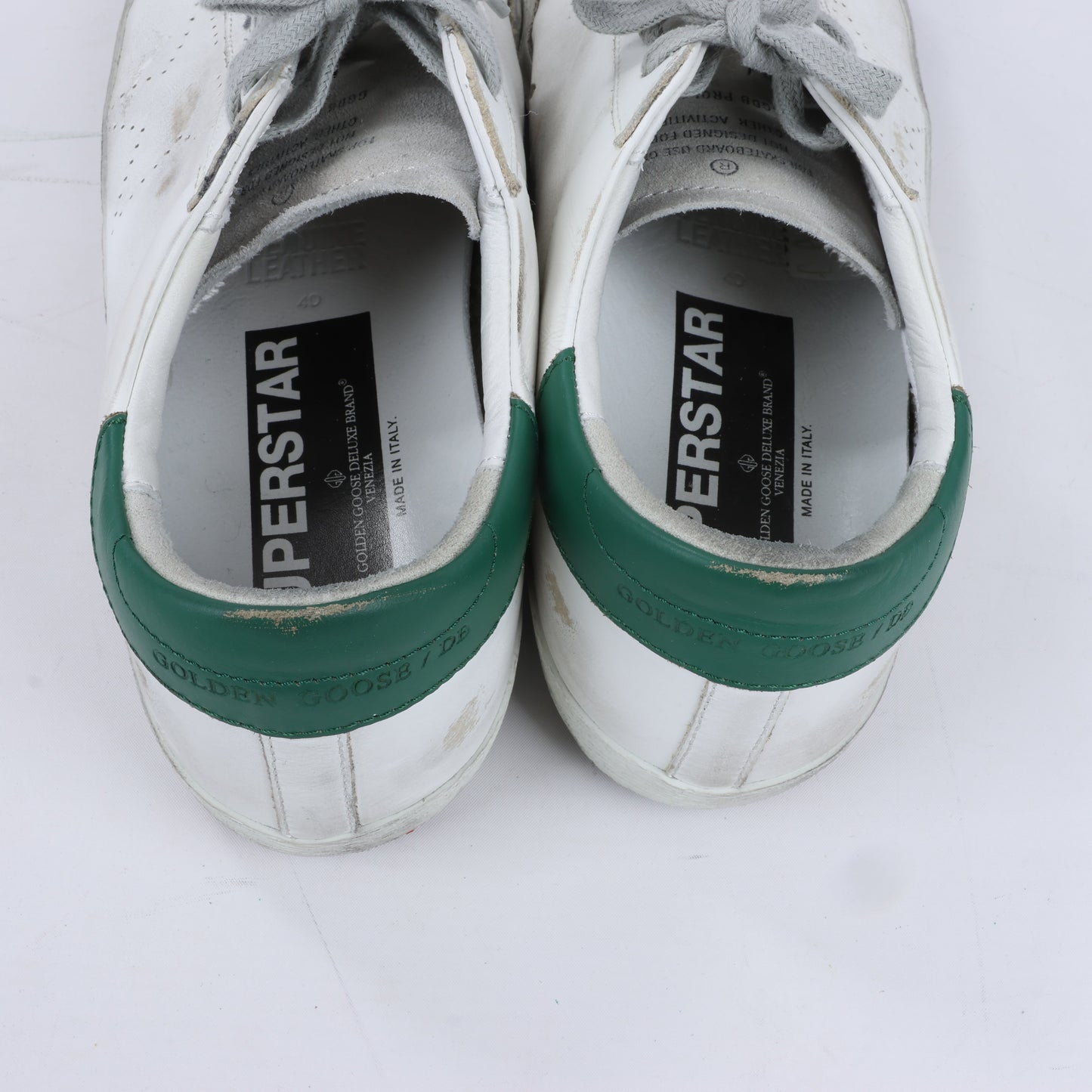 GOLDEN GOOSE Leather Sneakers in White SUPERSTAR, Size 40 EU
