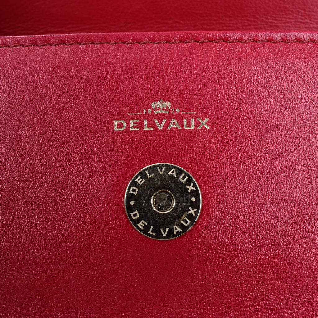 Delvaux Tempete Small Leather 2Way Handbag in Red