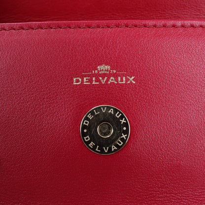 Delvaux Tempete Small Leather 2Way Handbag in Red