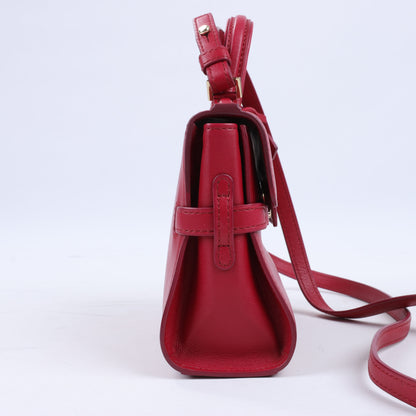 Delvaux Tempete Small Leather 2Way Handbag in Red