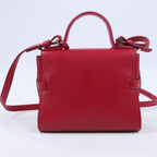 Delvaux Tempete Small Leather 2Way Handbag in Red