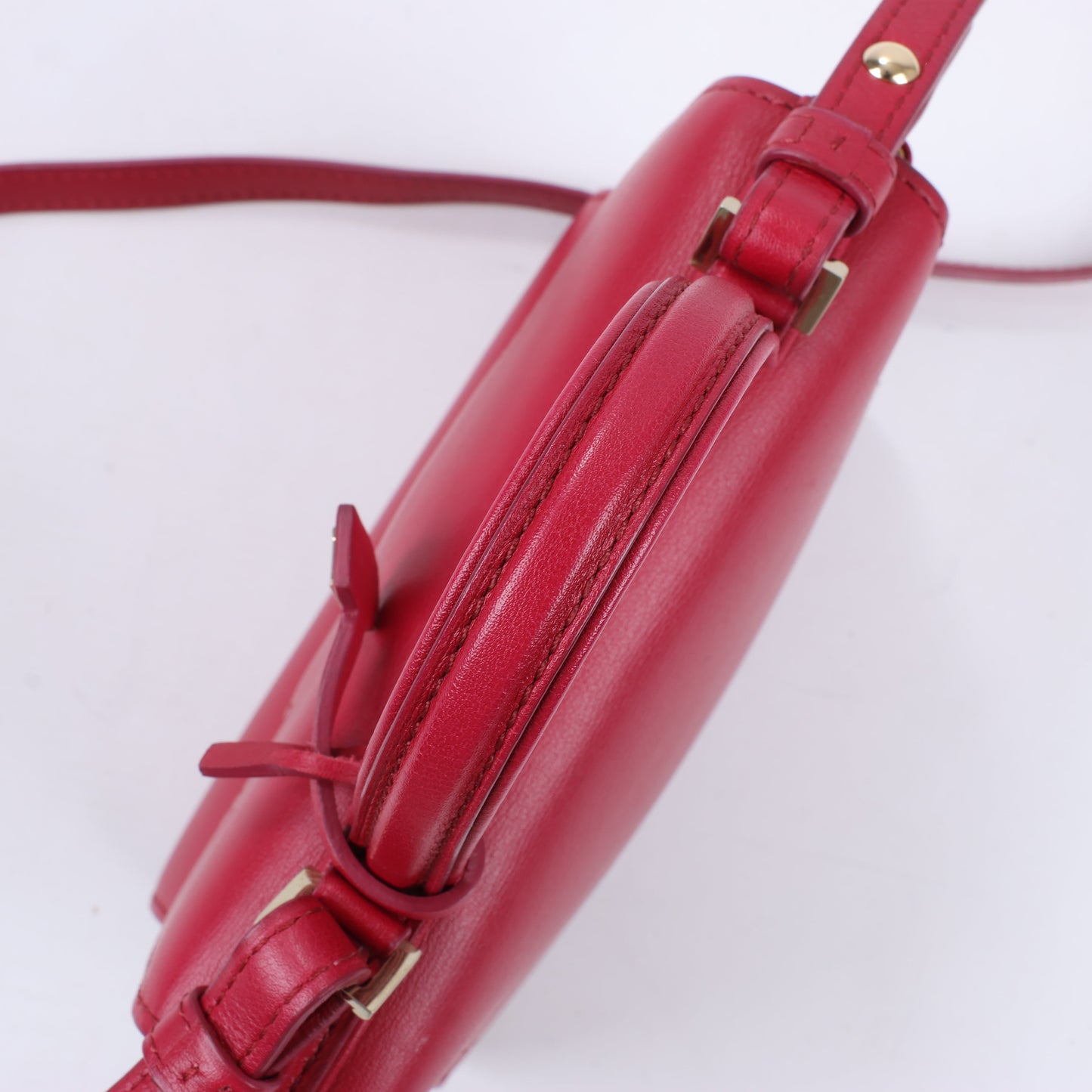 Delvaux Tempete Small Leather 2Way Handbag in Red