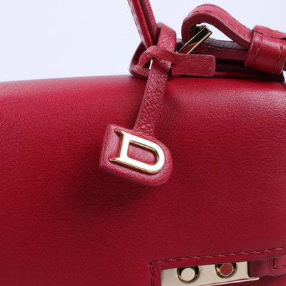 Delvaux Tempete Small Leather 2Way Handbag in Red