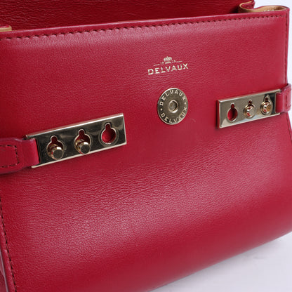 Delvaux Tempete Small Leather 2Way Handbag in Red