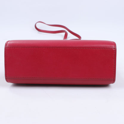 Delvaux Tempete Small Leather 2Way Handbag in Red