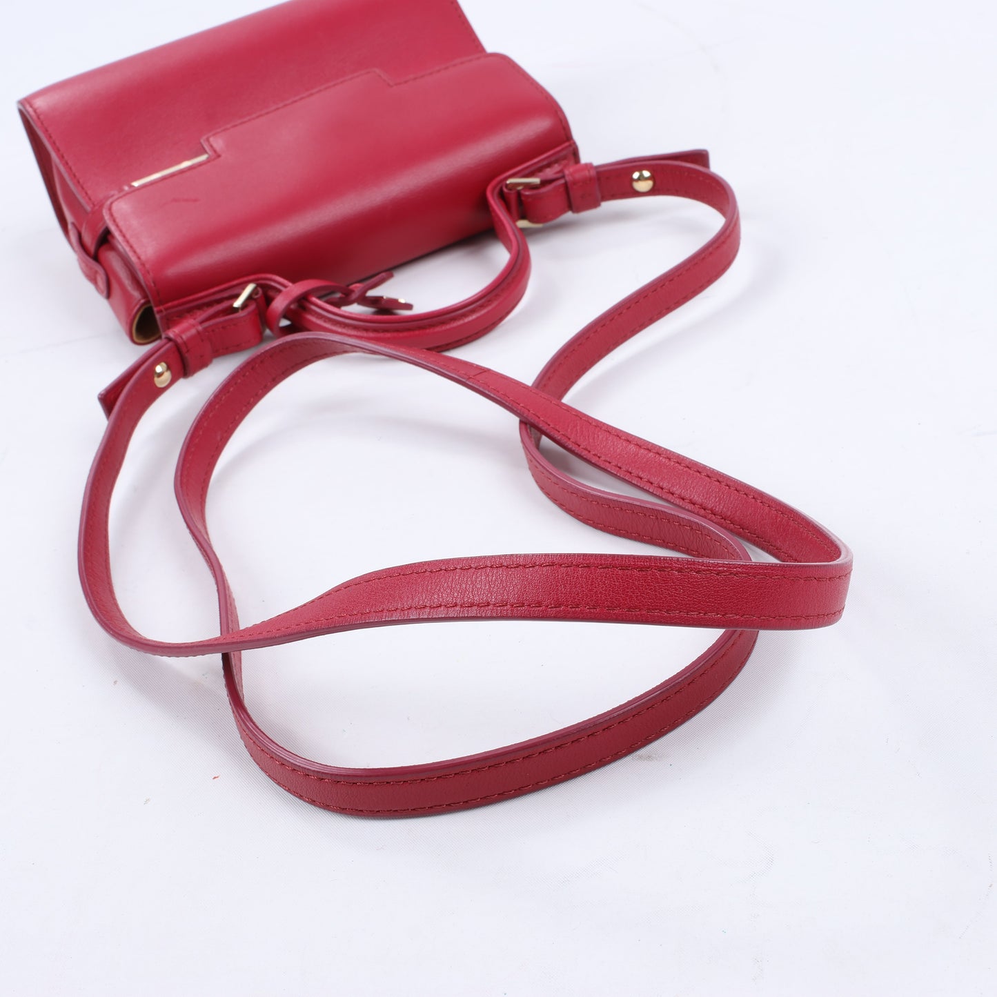 Delvaux Tempete Small Leather 2Way Handbag in Red