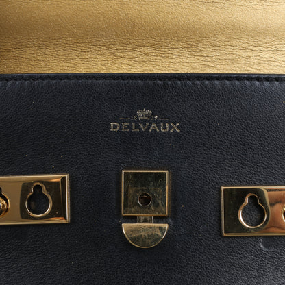 Delvaux Tempête PM Leather 2Way Handbag in Black