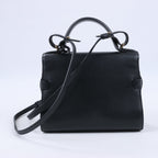 Delvaux Tempête PM Leather 2Way Crossbody Bags in Black
