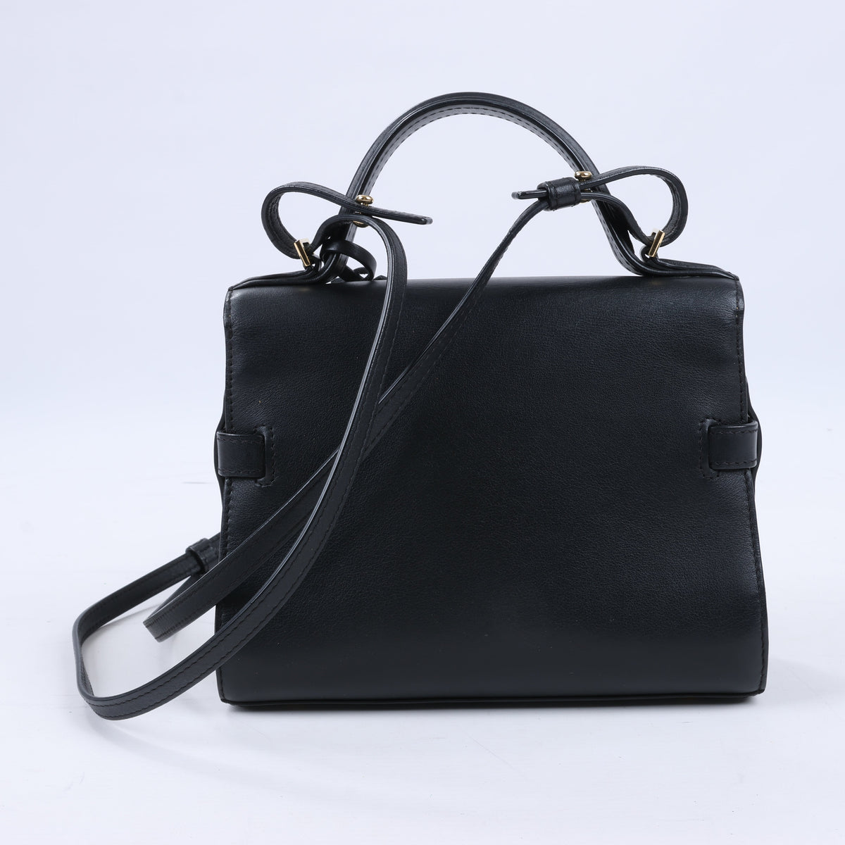 Delvaux Tempête PM Leather 2Way Crossbody Bags in Black