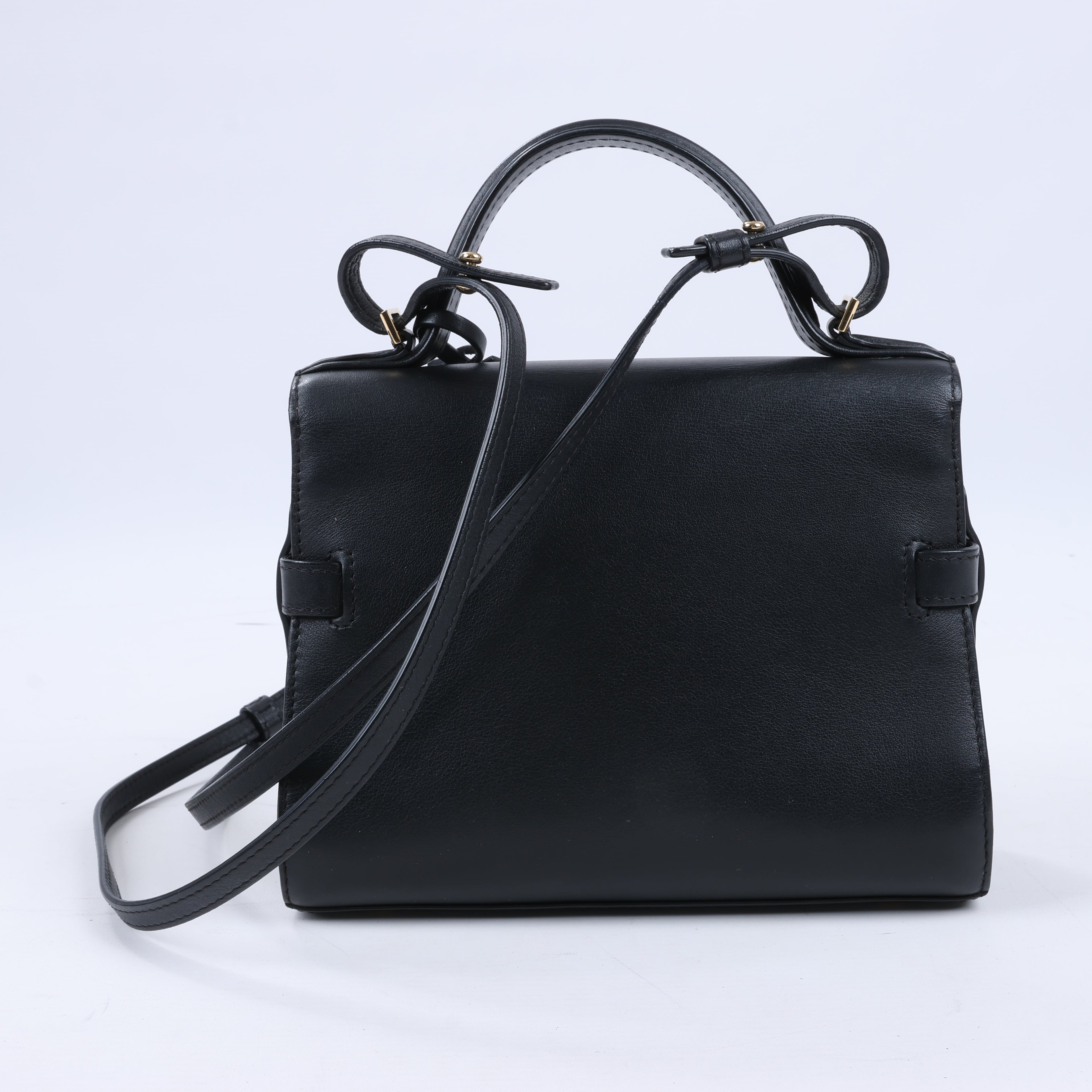 Delvaux Tempête PM Leather 2Way Crossbody Bags in Black