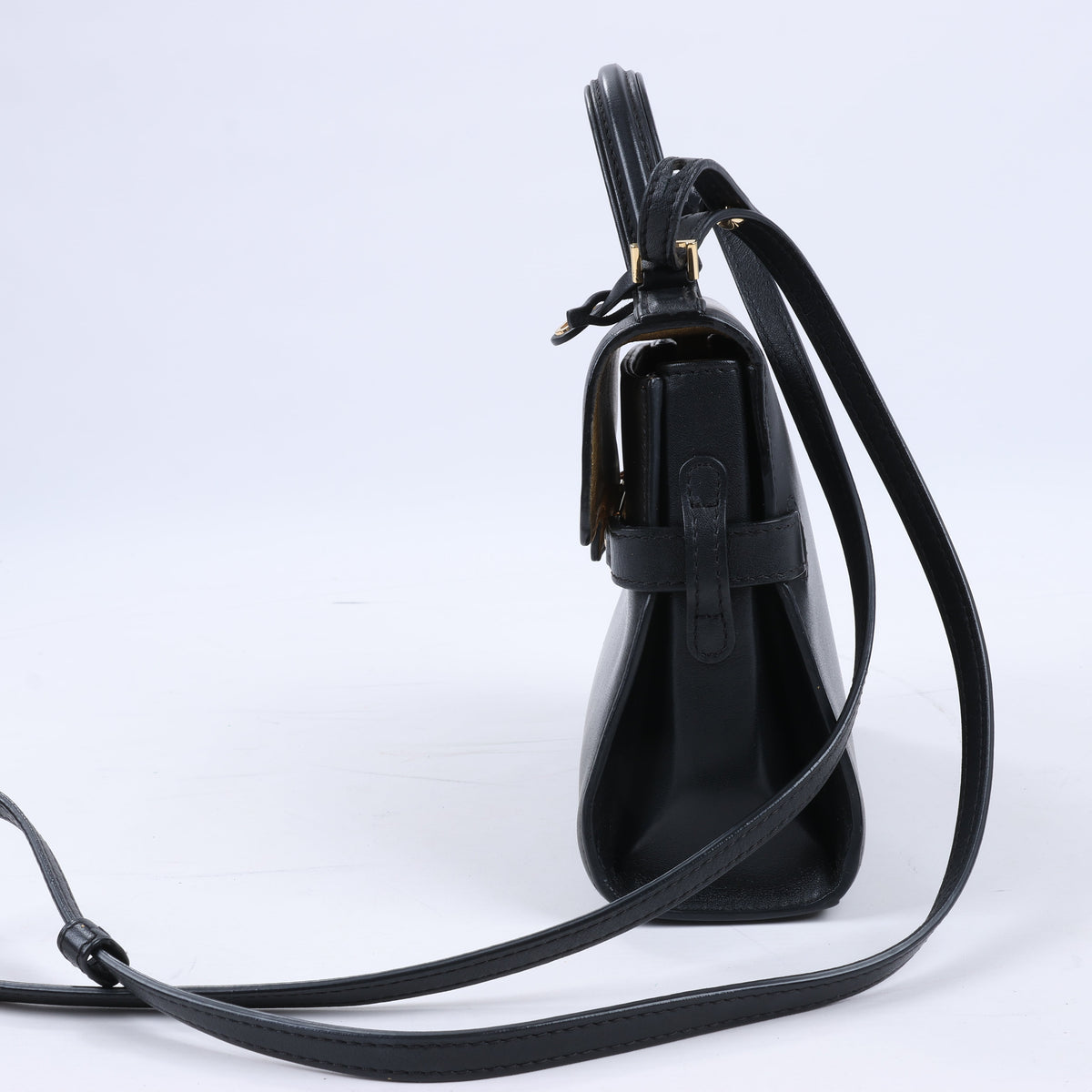 Delvaux Tempête PM Leather 2Way Crossbody Bags in Black