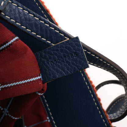 Chloé Woody Small Wool & Leather 2Way Handbag in Brown