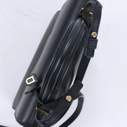 Delvaux Tempête PM Leather 2Way Handbag in Black