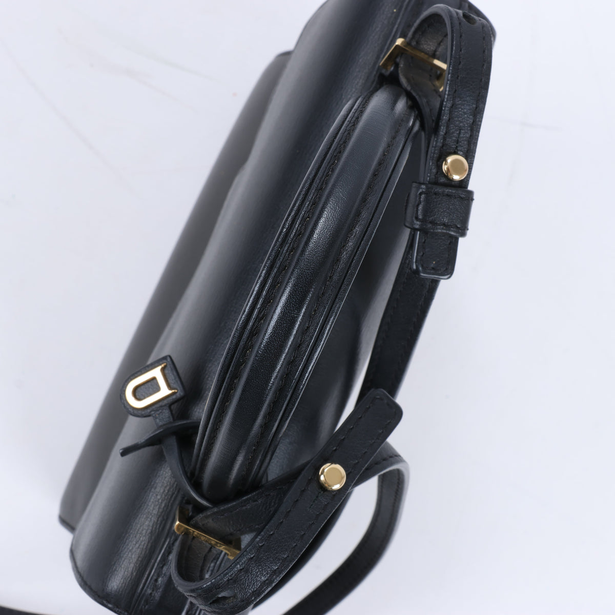 Delvaux Tempête PM Leather 2Way Crossbody Bags in Black