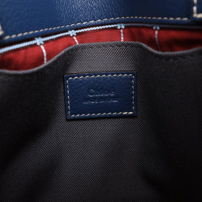 Chloé Woody – Kleine 2-Wege-Handtasche aus Wolle und Leder in Braun