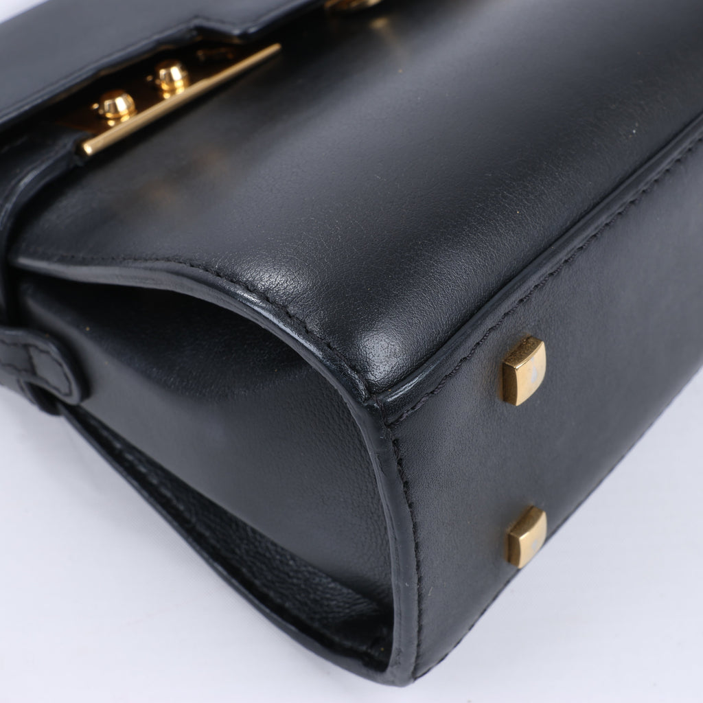 Delvaux Tempête PM Leather 2Way Crossbody Bags in Black